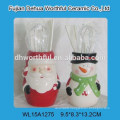 Popular item cute christmas Santa shape ceramic utensil holder
